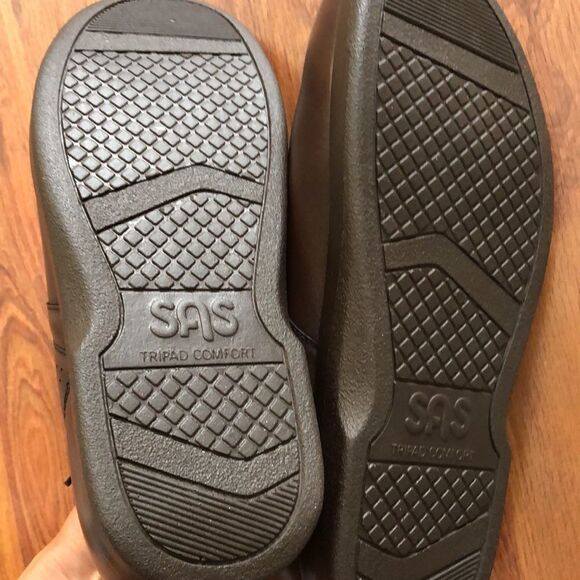 New SAS genuine leather hand crafted brown comfort shoes 11 WW - Picture 4 of 10